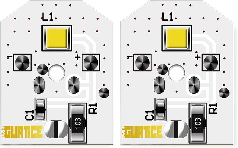 Gurtice حزمة محدثة جديدة من 2 مصباح LED WR55X11132 WR55X25754 للثلاجة GE بديل WR55X30602 WR55X26486 PS4704284 3033142 EAP12172918 AP6261806 - Image 1
